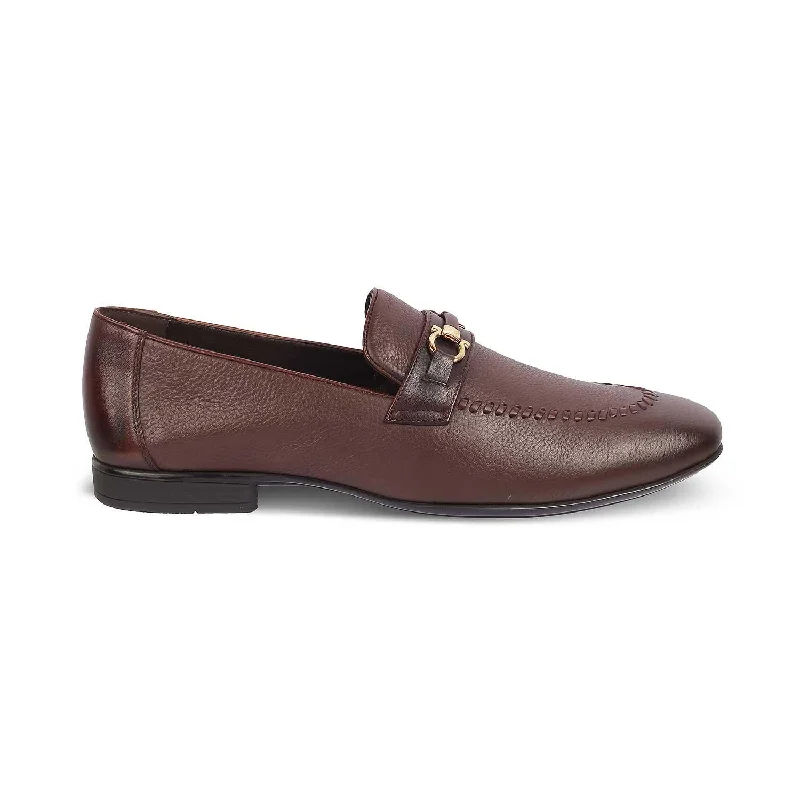 Stylish loafers for urban night walks-The Bologna Brown Men's Leather Loafers Tresmode