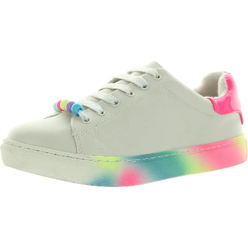 Athletic shoes with sleek finishes -Steve Madden Girls Cutie Little Kid Faux Leather Casual and Fashion Sneakers