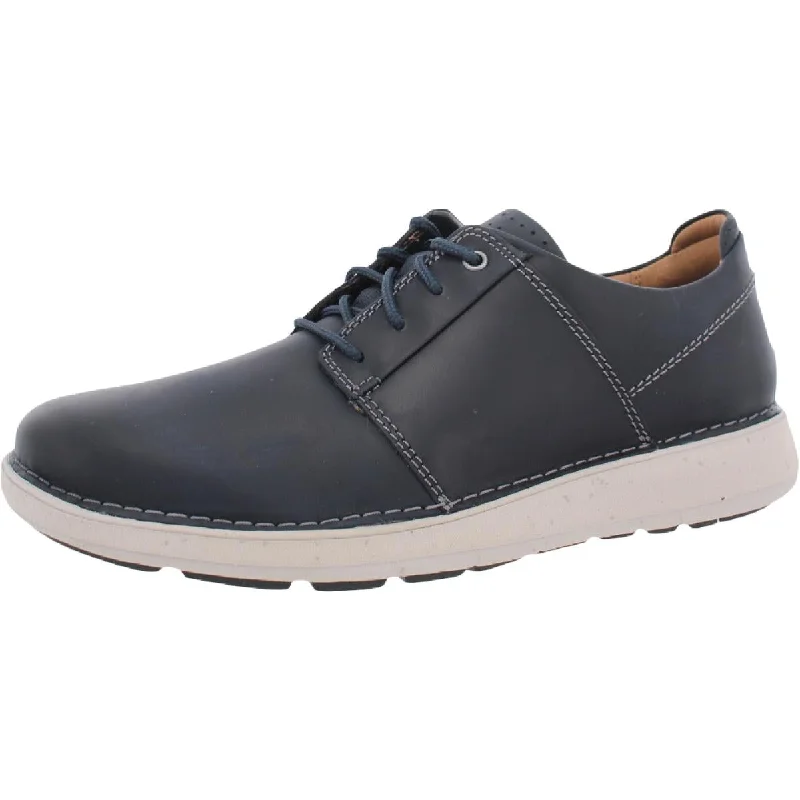 Athletic shoes with flexible linings -Clarks Mens Un Larvik Lace 2 Leather Lace Up Casual and Fashion Sneakers