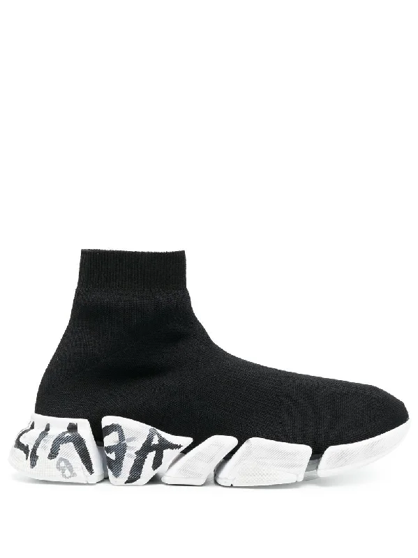 Athletic shoes for rainy days -BALENCIAGA Speed Graffiti Sneakers