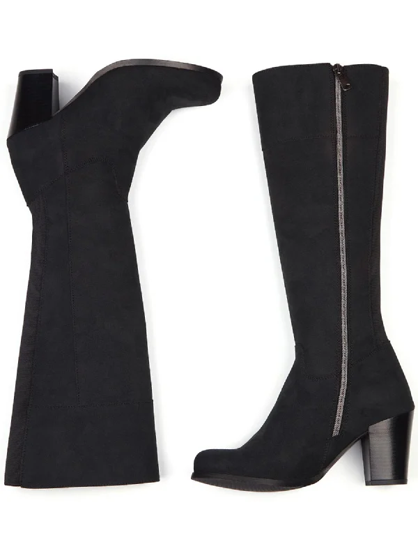 Boots with ridge trail gigs -Heeled Knee High Boots