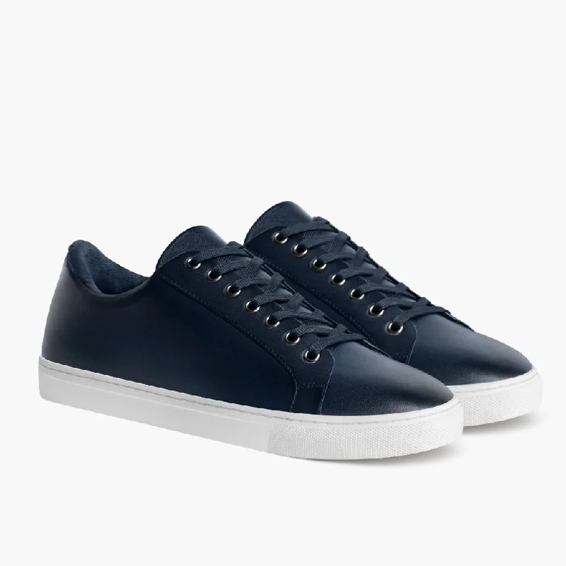 Athletic shoes with plush insides -Premier Low Top | Deep Blue