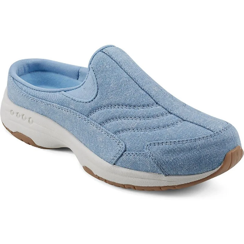 Athletic shoes with pliable heels -Easy Spirit Womens Travel Time 711 Casual Round Toe Slip-On Sneakers