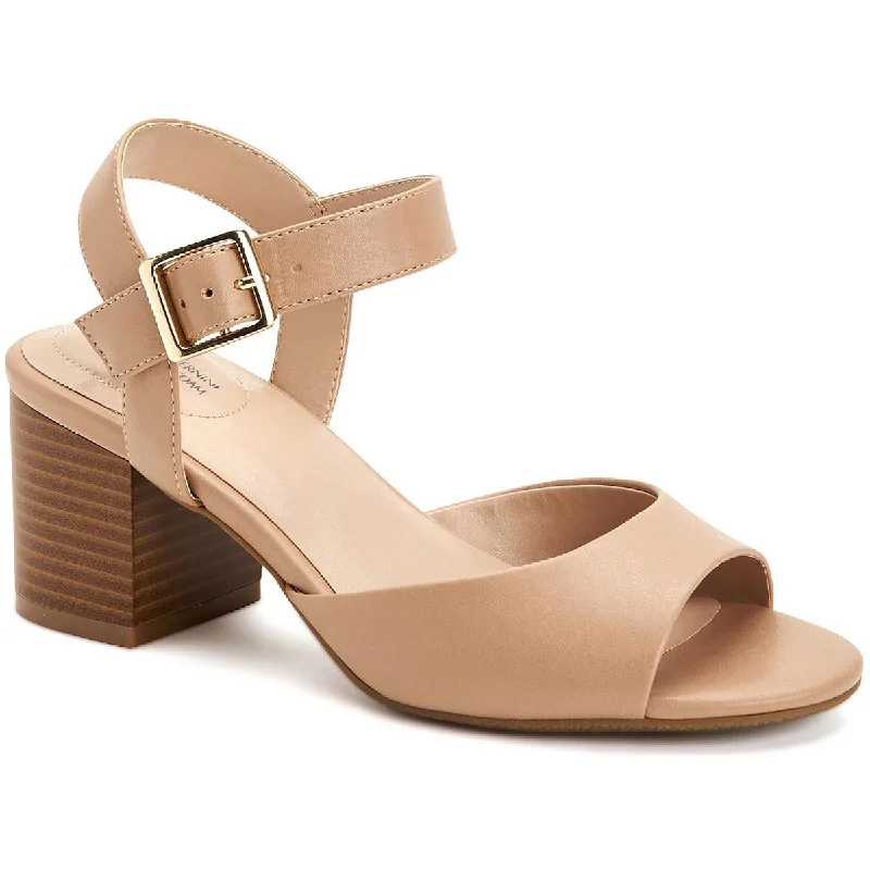 Cheap sandals for casual beach evenings-Giani Bernini Womens Townsonn Memory Foam Ankle Strap Block Heels