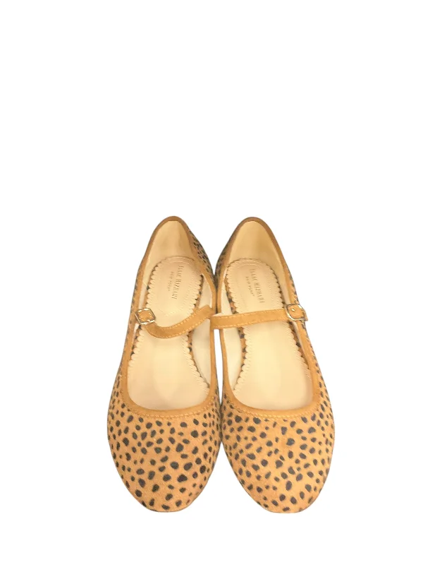 Flats with triple-strap details -Shoes Flats By Clothes Mentor In Animal Print, Size: 8.5