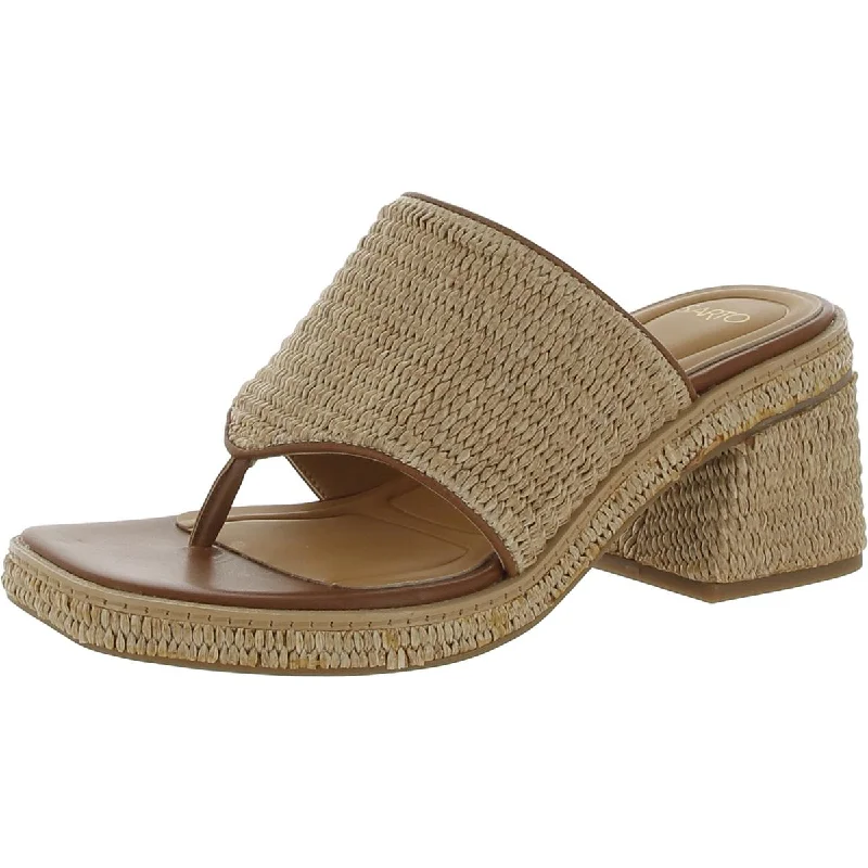 Comfortable sandals for hot beach evenings-Franco Sarto Womens A-Ferrara2 Textured Faux Leather Thong Sandals