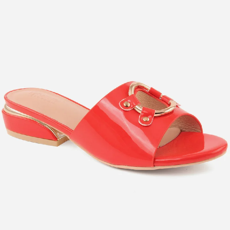 Slippers with drip-free tops -Women "CONNIE" Block Heel Slippers