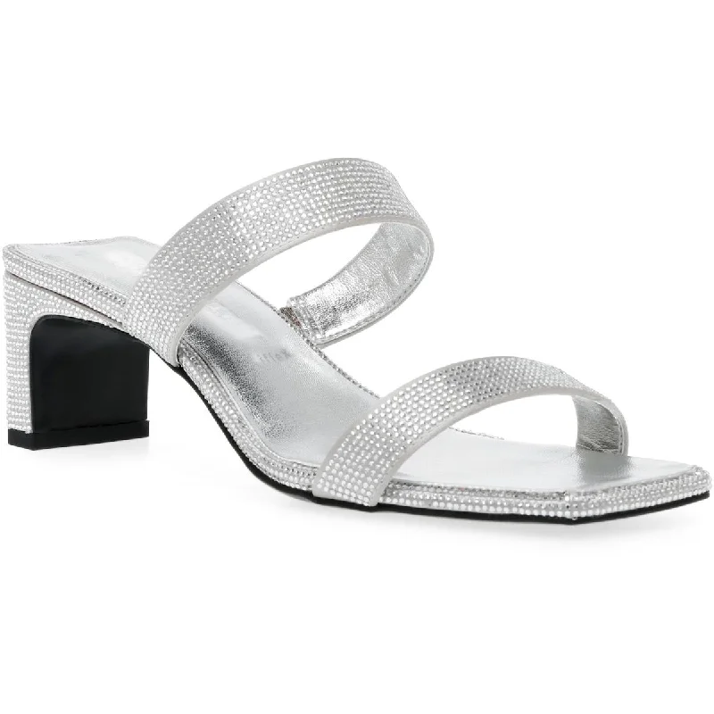 Comfortable sandals for hot coastal evenings-Anne Klein Womens Jaimie Embellished Mules