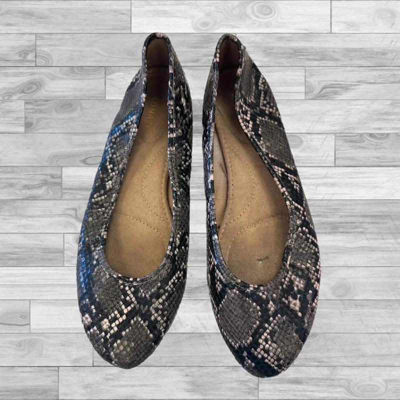 Flats with soft knit overlays -Shoes Flats By Old Navy In Snakeskin Print, Size: 9