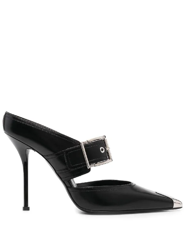 High heels with seamless heel stitching -ALEXANDER MCQUEEN Classy and Chic Boxcar Pumps - Genuine Leather