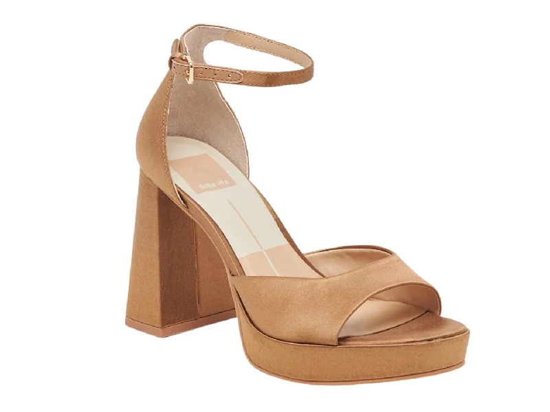 High heels with trendy heel designs -Dolce Vita: Pandro in Mid Brown