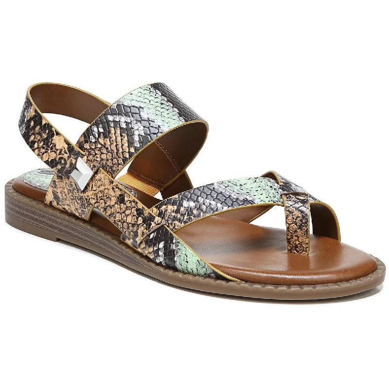 Trendy sandals for summer coastal evenings-Franco Sarto Womens Gans Faux Leather Embossed Slingback Sandals