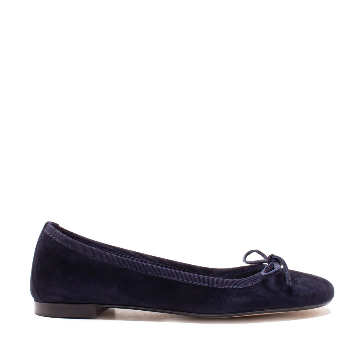 Flats for men with heel soreness -Mia Navy Suede Ballet Flats