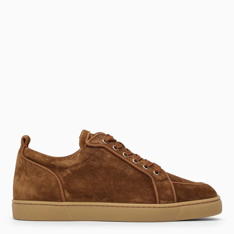 Athletic shoes with extra padding -CHRISTIAN LOUBOUTIN Suede Low Top Trainers for Men