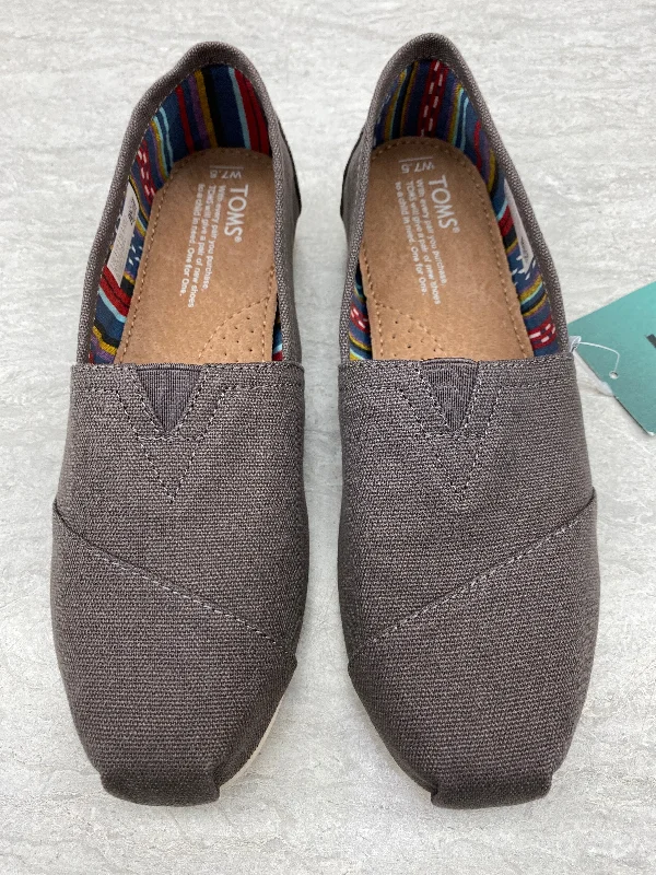 Flats with shielded sole zones -Shoes Flats By Toms In Grey, Size: 7.5