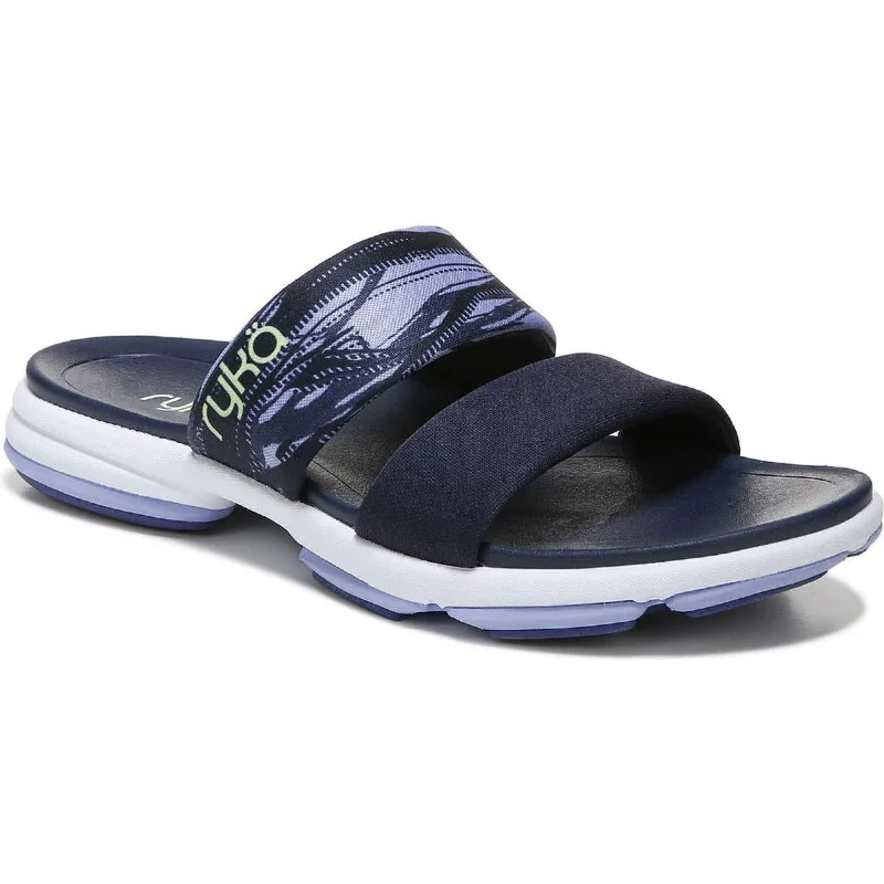 Comfortable sandals for hot coastal evenings-Ryka Womens Diva Lifestyle Slip On Slide Sandals