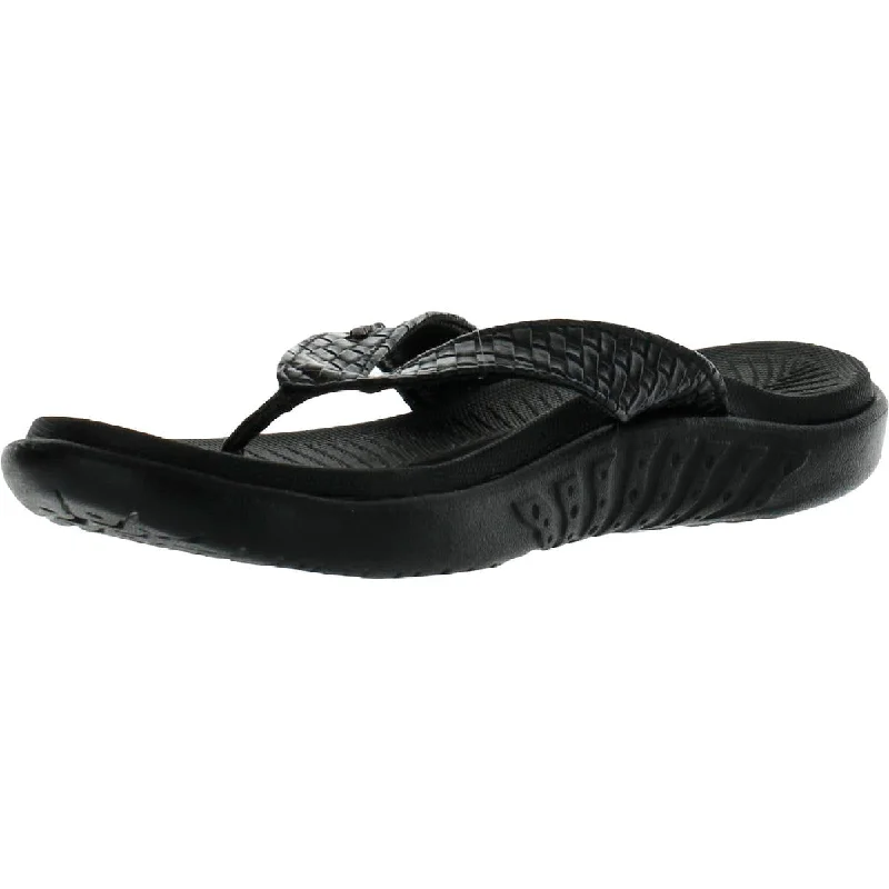 Lightweight sandals for warm coastal evenings-KuaiLu Womens Open Toe Slip On Thong Sandals