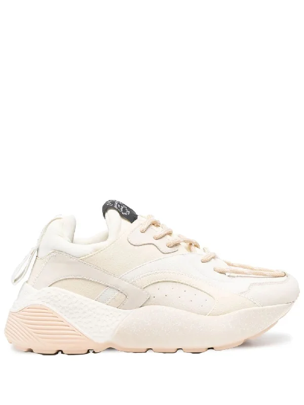 Athletic shoes for harsh weather -STELLA MCCARTNEY Eco-Friendly Low Trainers in White and Powder for Women (FW23)