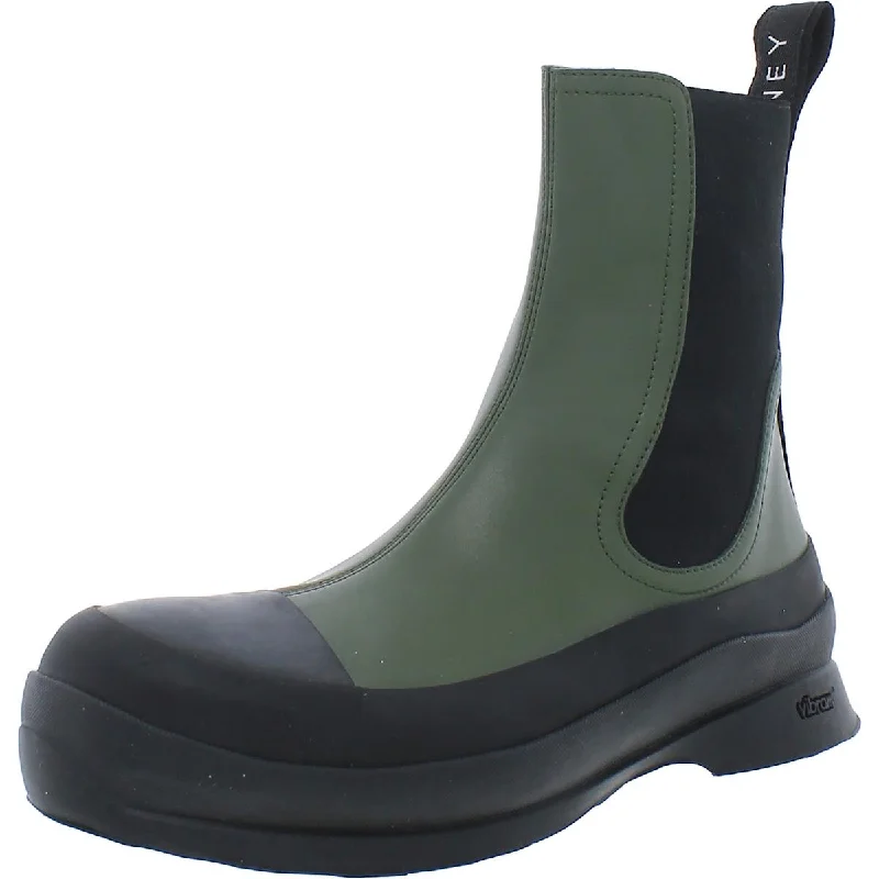 Thrift boots with green parts -Stella McCartney Womens Trace Pull On Lug Sole Chelsea Boots