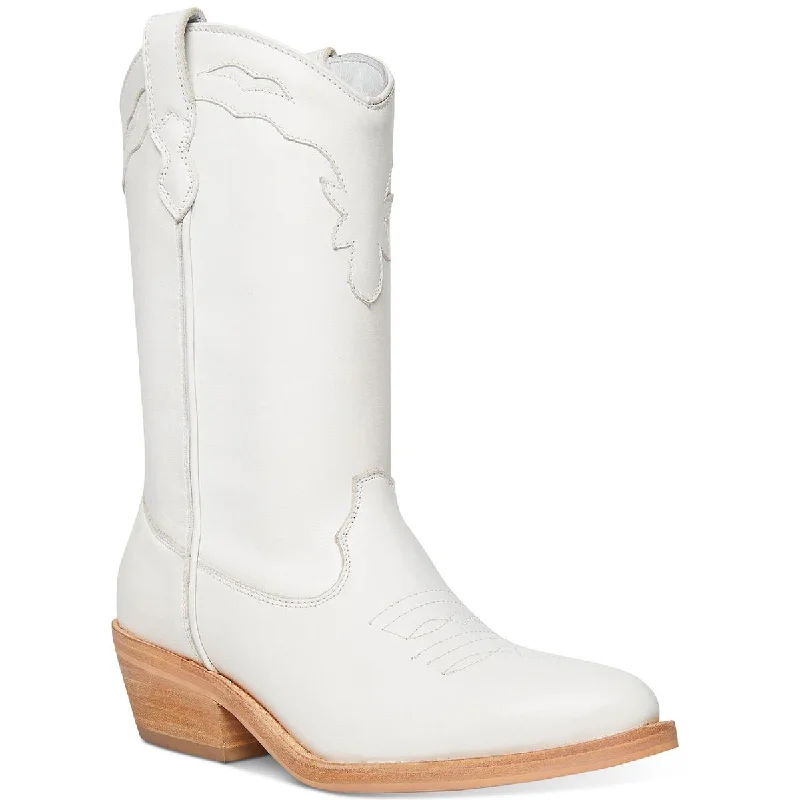 Boots for easy ridge drives -Steve Madden Womens Laredo Embroidered Leather Cowboy, Western Boots