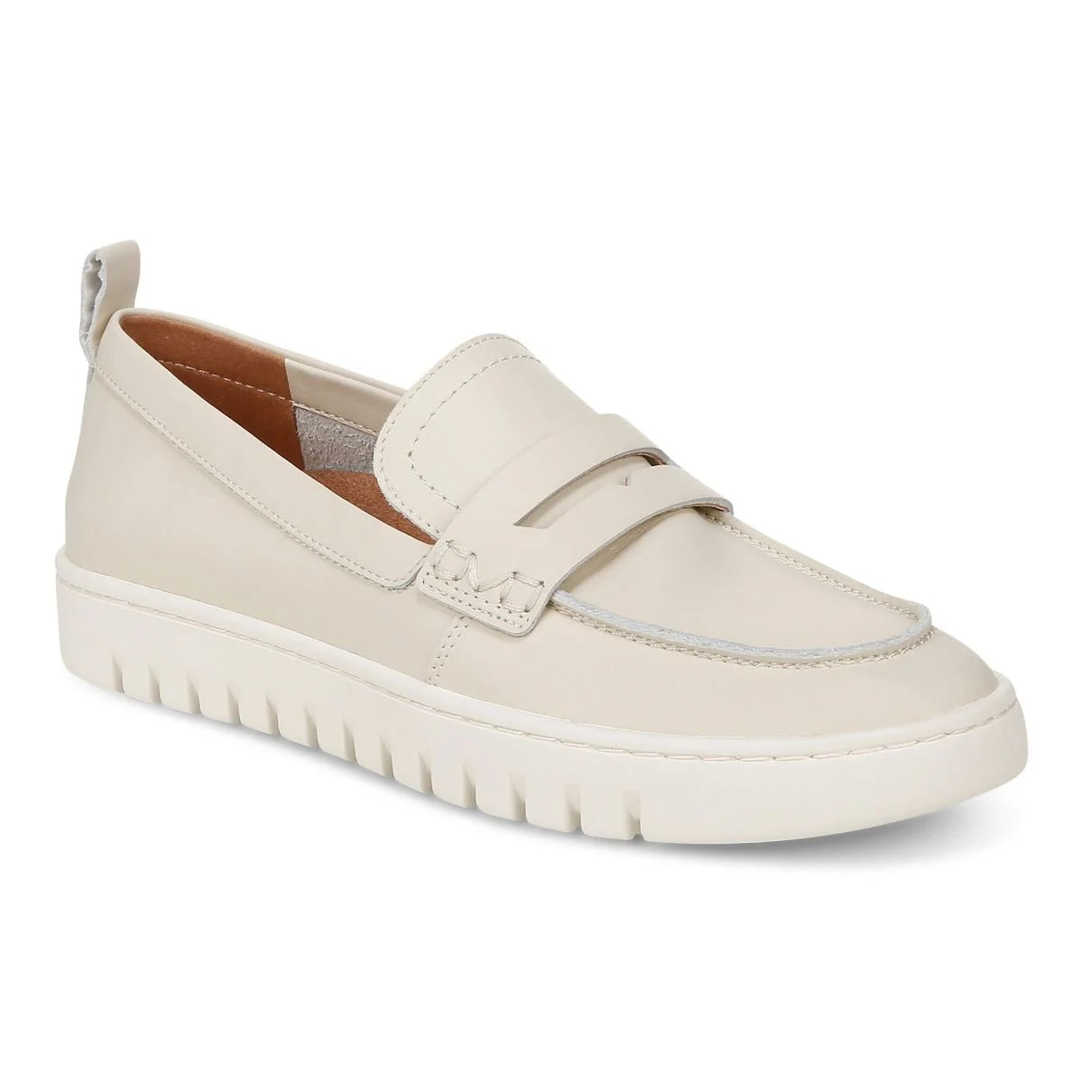 Soft loafers for relaxed evening strolls-Vionic Uptown Loafer Cream Leather Women's