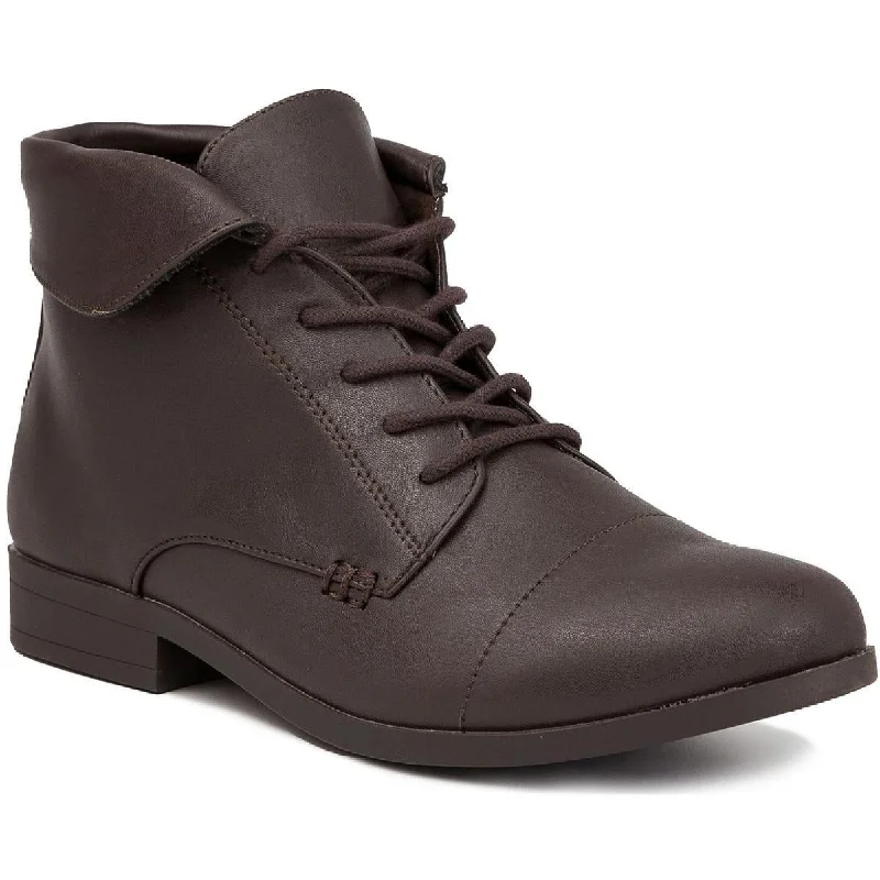 Sisal boots for green trails -London Fog Womens Clora Padded Insole Ankle Combat & Lace-up Boots