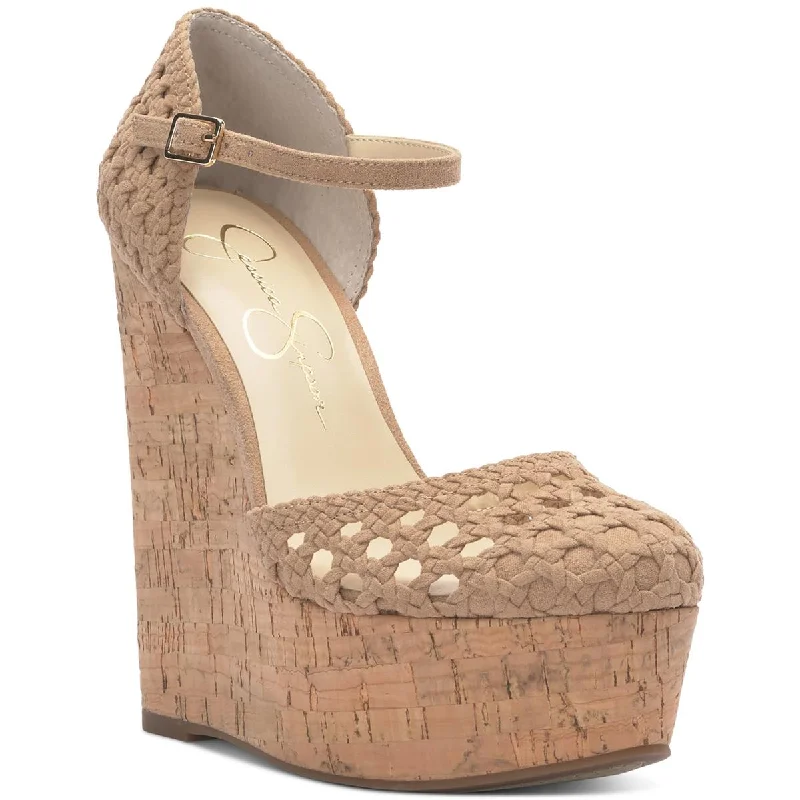 Premium sandals for chic shore evenings-Jessica Simpson Womens Woven Round Toe Platform Heels