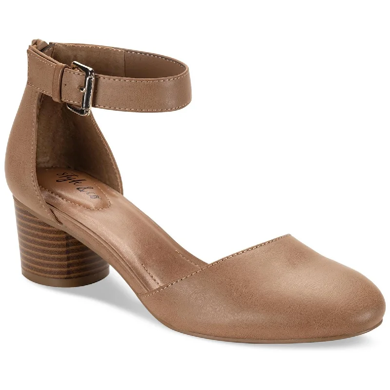 Soft sandals for gentle seaside evenings-Style & Co. Womens Alinaa Zipper Double D'Orsay Block Heels