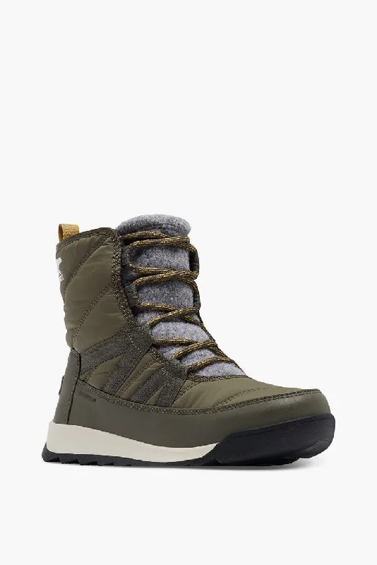 Boots with wet-safe ridge weave -Stone Green Whitney II Short Lace Boots