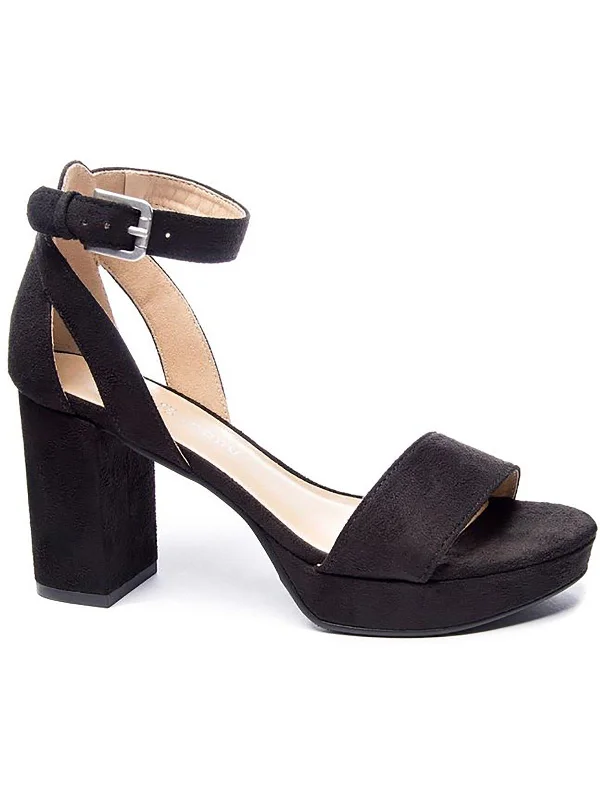 High heels with durable sole fabrics -GO ON Womens Ankle Strap Pumps