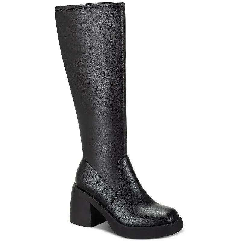 Boots with shiny clasp flair -Sun + Stone Womens Tylaa Tall Round Toe Knee-High Boots