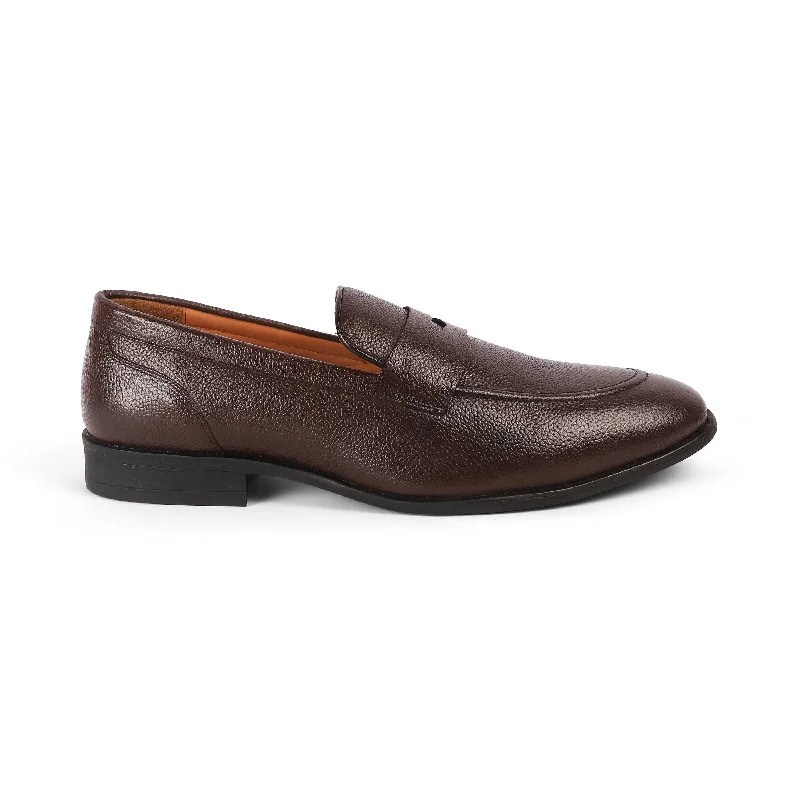 Best loafers for urban evening strolls-Tresmode Aris Brown Men's Leather Penny Loafers