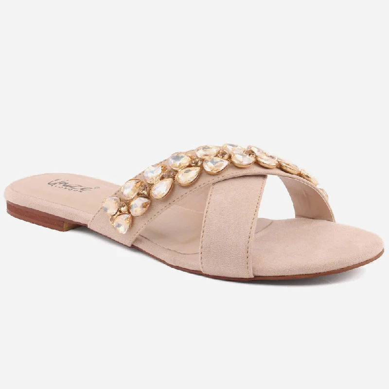 Slippers for tale nap nights -Women "DIANA"Casaual Diamantes Slippers