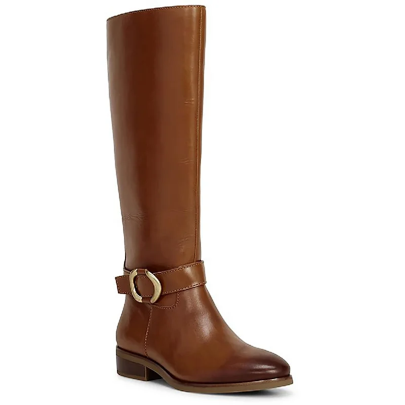 Boots with bright ridge piles -Vince Camuto Womens Samtry Block Heel Stacked Heel Knee-High Boots