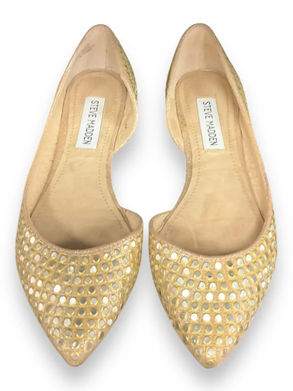 Flats for women with arch soothing -Shoes Flats By Steve Madden In Gold & Silver, Size: 5.5