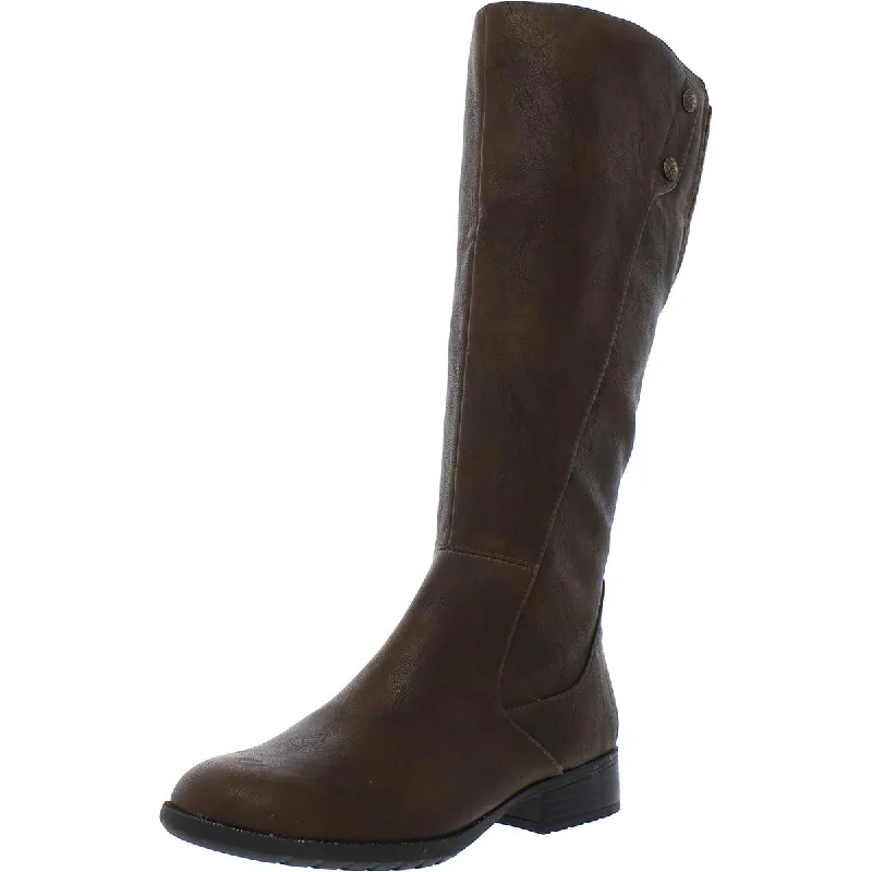 Boots with warm ridge beds -LifeStride Womens Xripley Faux Leather Tall Riding Boots