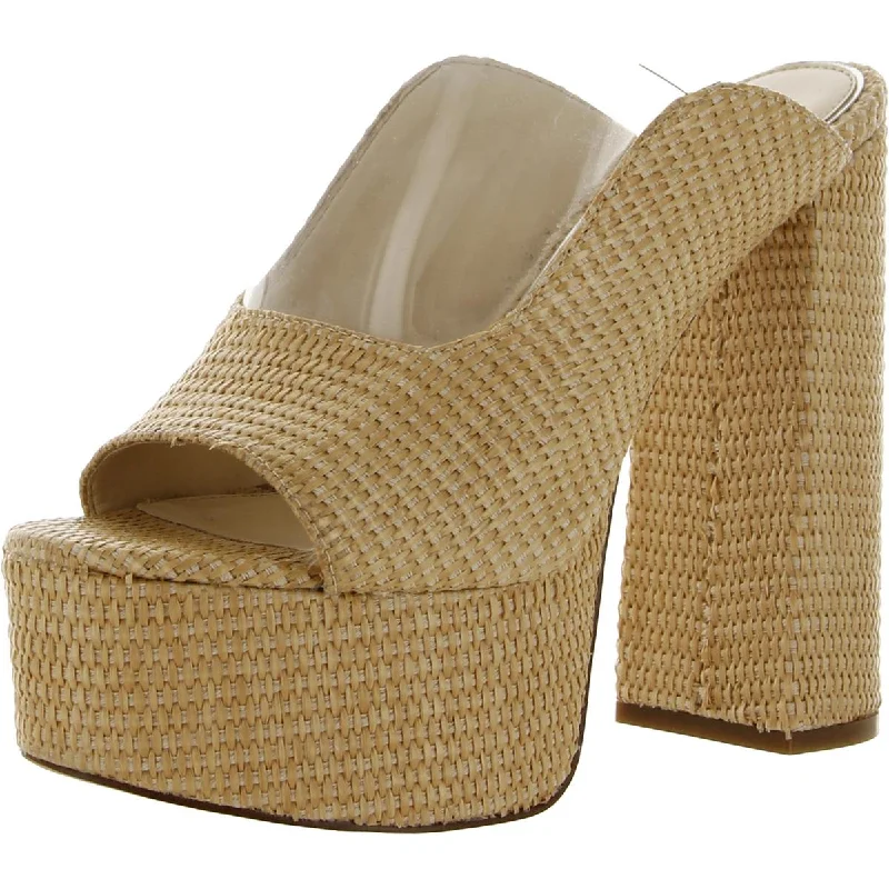 Breathable sandals for airy shore evenings-Jessica Simpson Womens Annalyn Slide On Open toe Block Heels