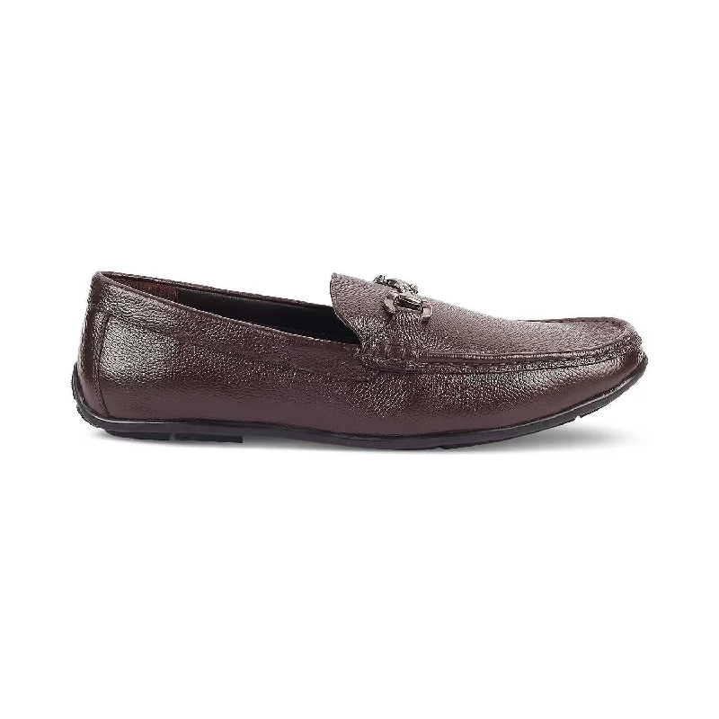 Fashionable loafers for warm evening strolls-The Rosee Brown Men's Leather Driving Loafers Tresmode