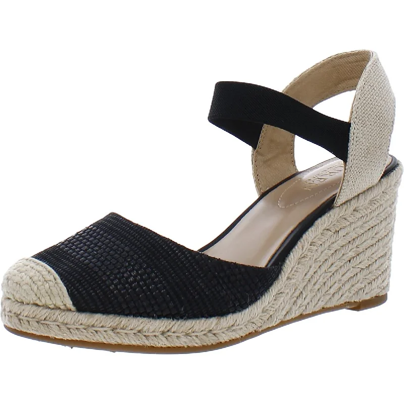 Waterproof sandals for coastal tide evenings-Lauren Ralph Lauren Womens Pearle Wedges Ankle Strap Espadrille Heels