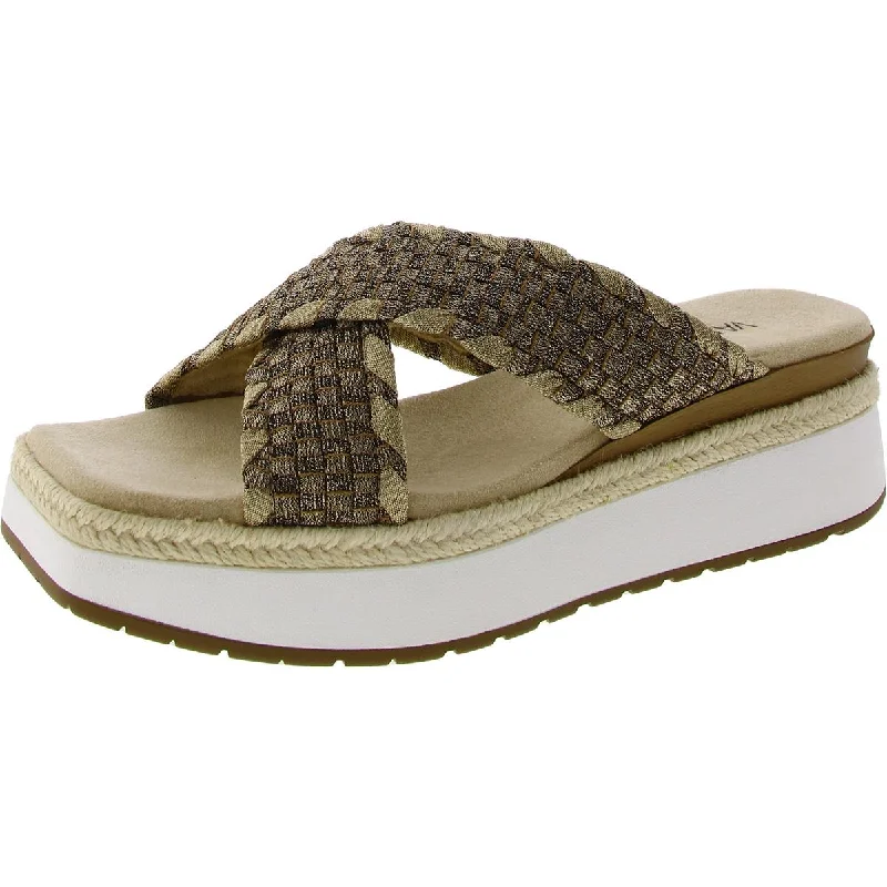 Cushioned sandals for cozy shore evenings-VANELi Womens Eppie Slide Open Toe Wedge Sandals