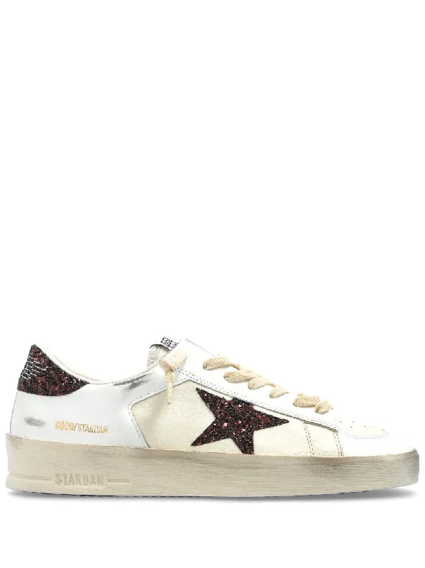 Athletic shoes for daily jogs -GOLDEN GOOSE Chic Leather Sneakers with Sequin Detail