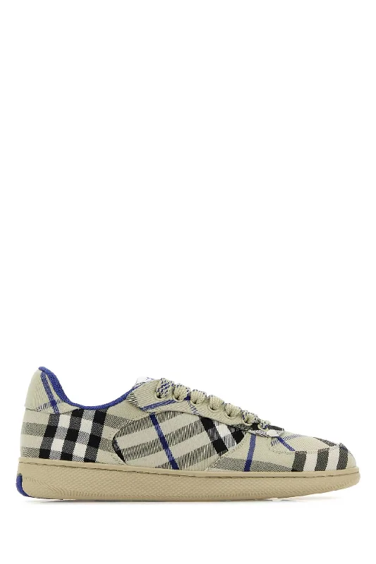 Athletic shoes for long runs -BURBERRY Embroidered Canvas Terrace Sneaker for Women