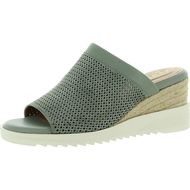 Cushioned sandals for cozy beach evenings-Evolve by Easy Spirit Womens ZOOEY Leather Slip On Wedge Heels